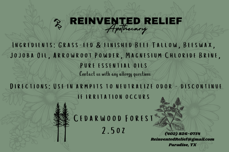 The FAT Deodorant Stick - Tallow Magnesium Deodorant