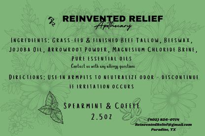 The FAT Deodorant Stick - Tallow Magnesium Deodorant